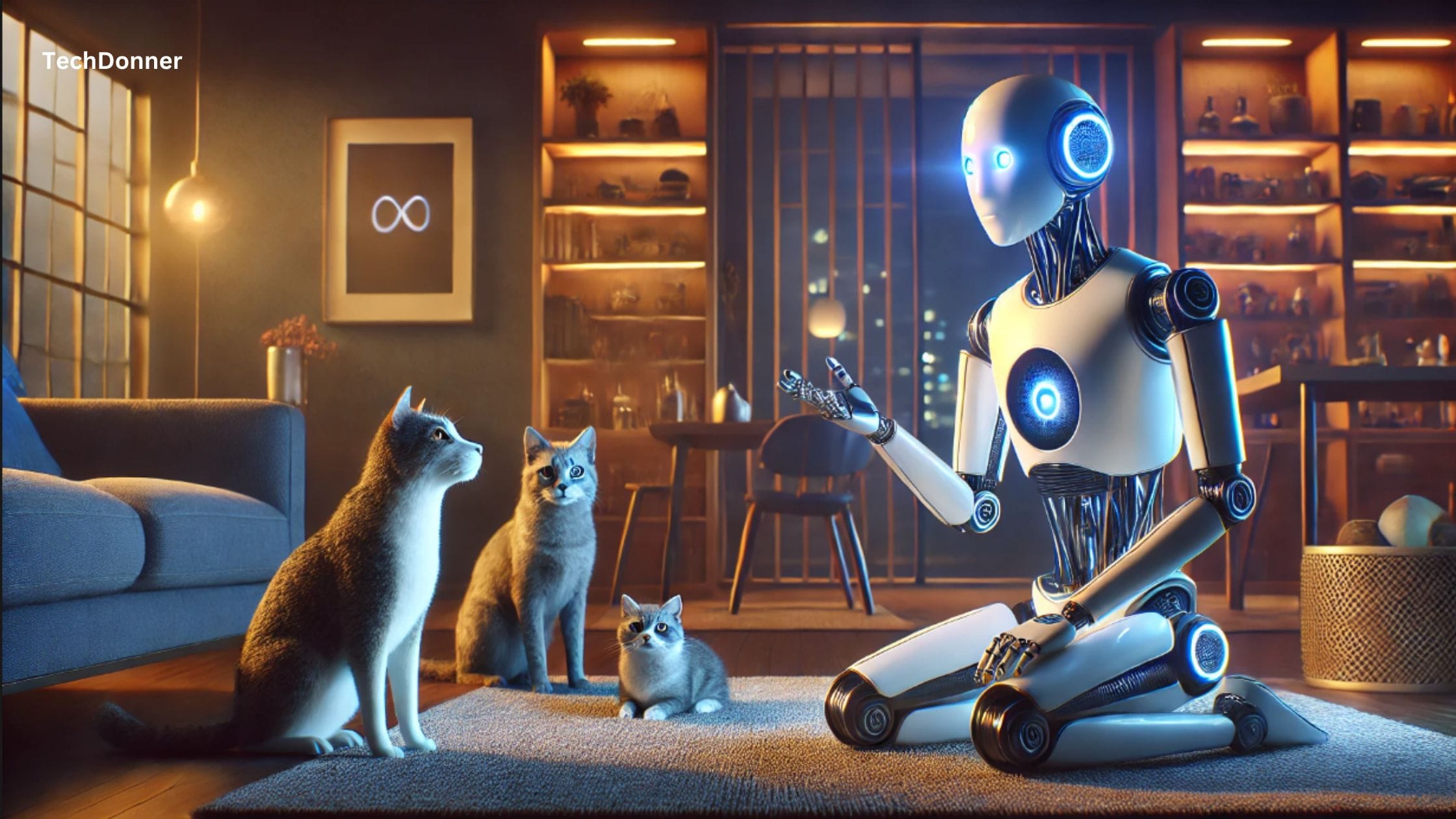 An AI robot talk to cats.