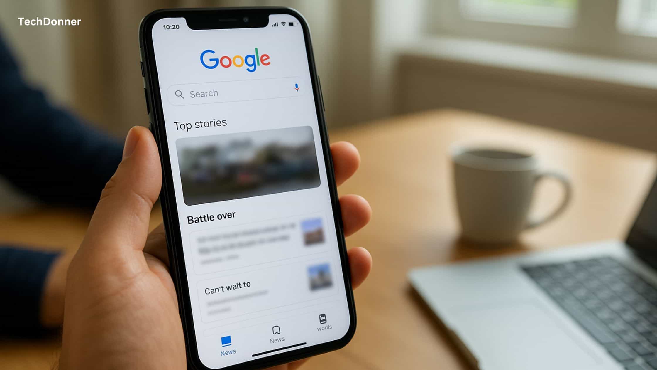 google open in a mobile phone
