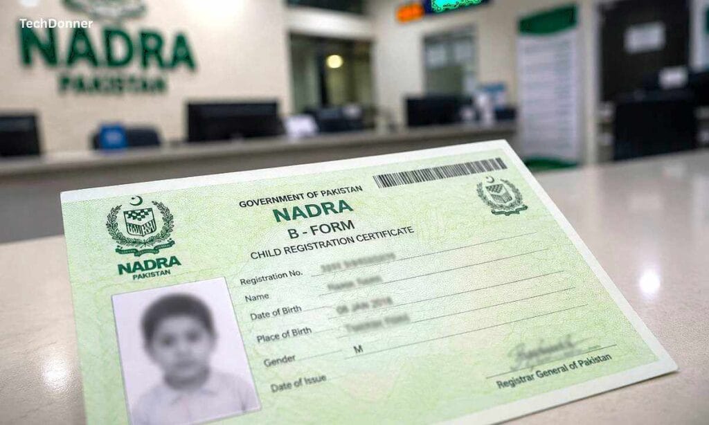 nadra new b form